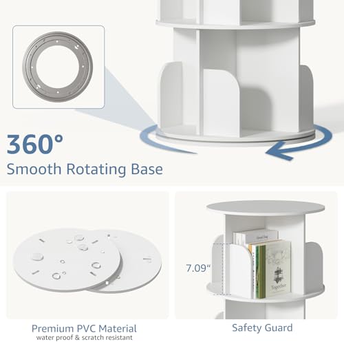 Detailed view of white PVC bookshelf material