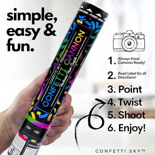 Close up of Confetti Sky confetti popper trigger mechanism