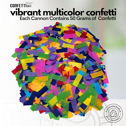Packaging view of Confetti Sky biodegradable confetti cannons