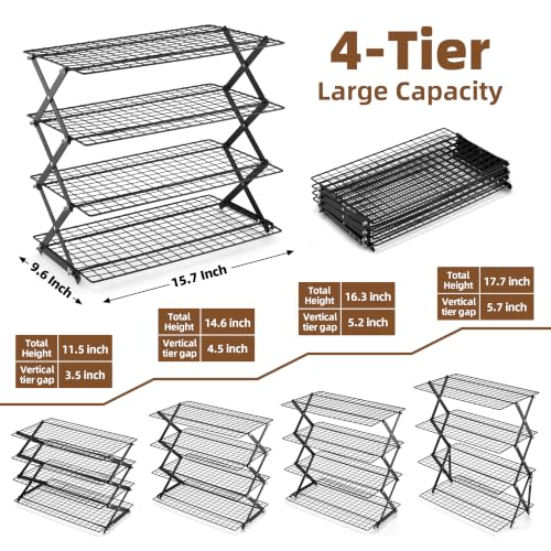LIANYU 4-Tier Cooling Rack folded flat