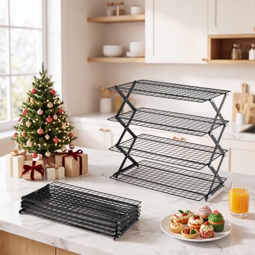 LIANYU cooling rack holding fresh cookies