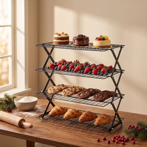 LIANYU cooling rack stored in a kitchen cabinet