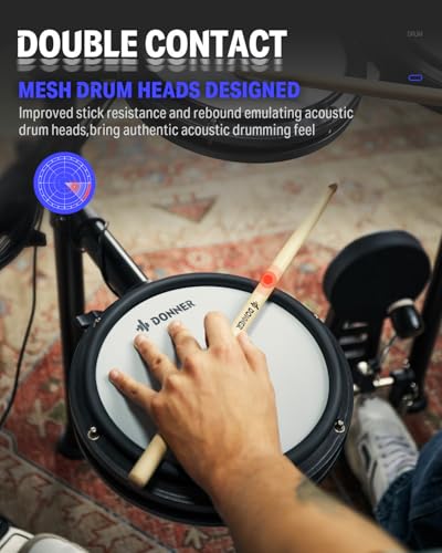 Donner DED-200 mesh snare and tom pads