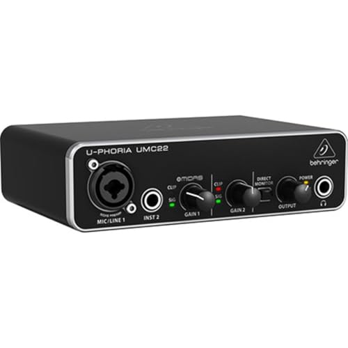 Behringer UMC22 front panel view