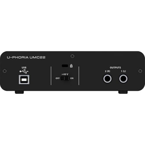 Behringer UMC22 side and input ports