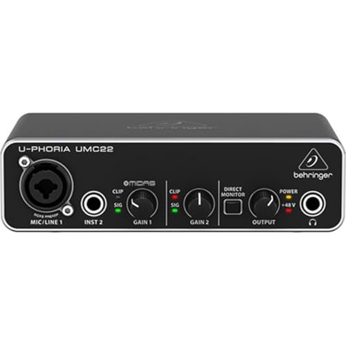 Behringer UMC22 rear connectivity panel