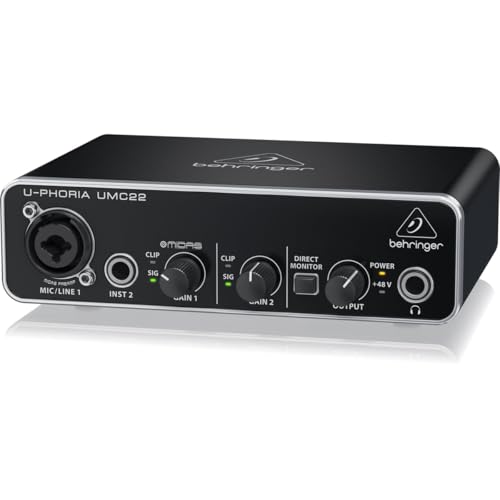 Behringer UMC22 top down interface view