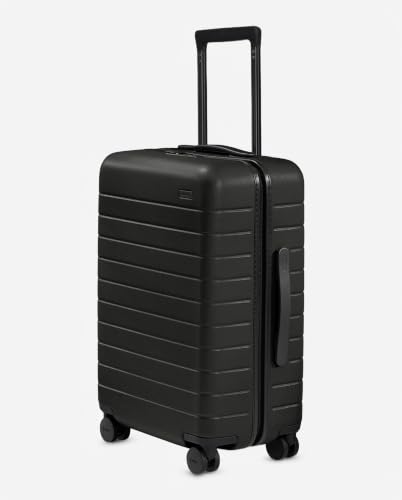 Away The Bigger Carry-On Jet Black upright angle
