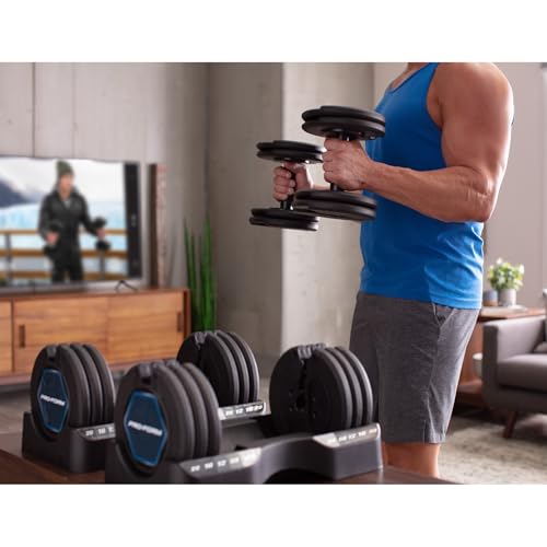 ProForm weight set displayed in a home gym