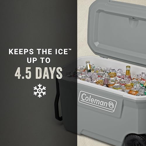Close up of Coleman rolling cooler lid cup holders