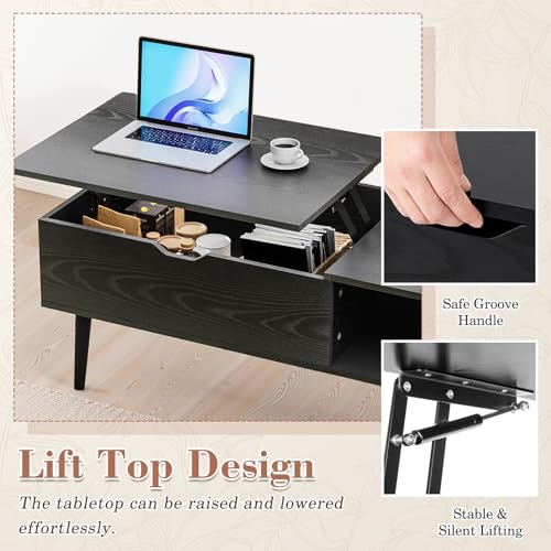 Hidden storage compartment of OLIXIS coffee table