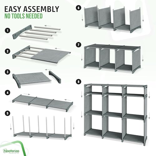 NEATERIZE closet organizer showing internal shelving