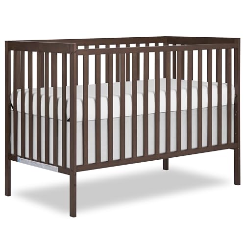 Dream On Me Synergy 5-in-1 Convertible Full Size Baby Crib Smokey Oak front view