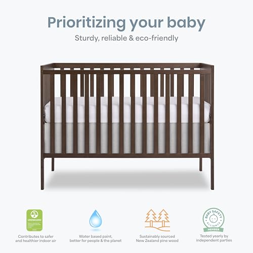 Dream On Me Synergy 5-in-1 Convertible Full Size Baby Crib Smokey Oak daybed configuration