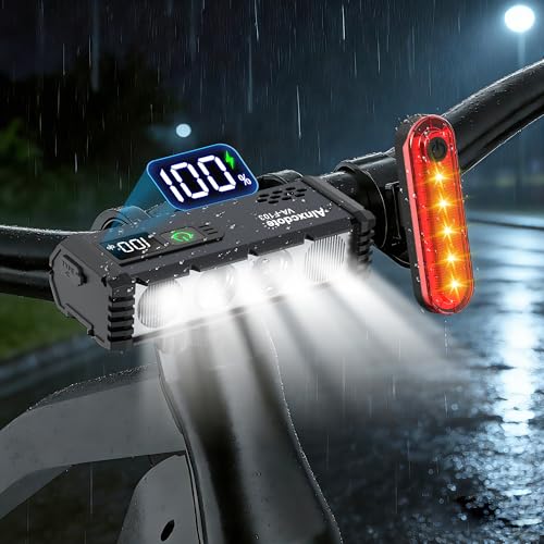 AInxcdote 4800 Lumen bike light front view