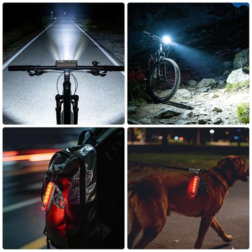 AInxcdote bike light mounted on bicycle handlebar