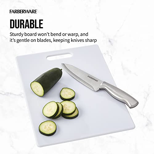 Farberware white poly cutting board surface texture