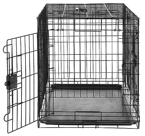 Basics dog crate with divider panel visible