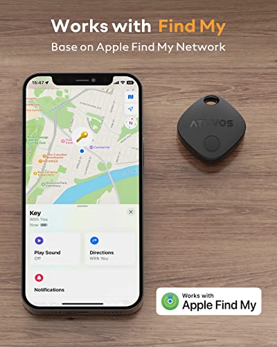Close up of ATUVOS Bluetooth luggage tracker