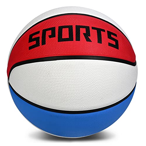 Red white and blue basketball exterior