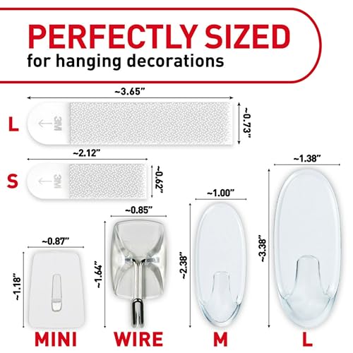 Assorted Command hooks and hanging strips