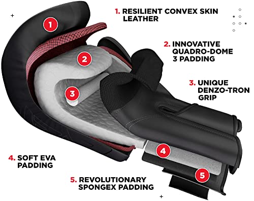 RDX boxing gloves 10 Oz black side profile