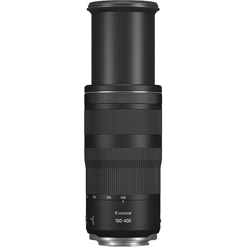Canon RF100-400mm telephoto lens side profile