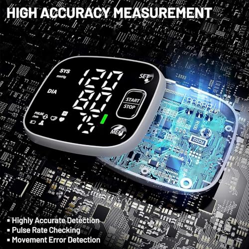 Oklar rechargeable blood pressure monitor LED display