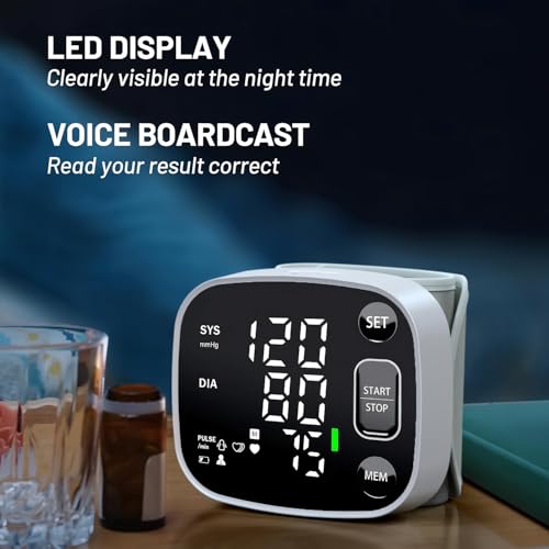 Oklar blood pressure machine showing voice settings