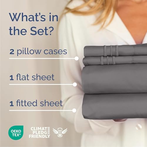 Flat sheet view of CGK Unlimited Queen bedding