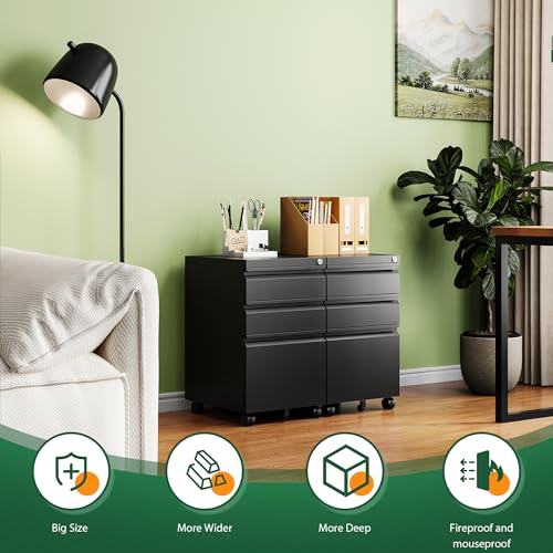 Letaya Metal Filing Cabinet drawers open