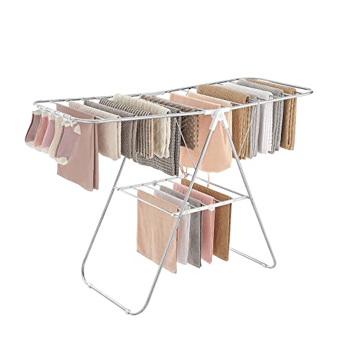 SONGMICS foldable drying rack full view