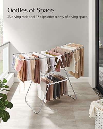 Side profile of adjustable wings on drying rack