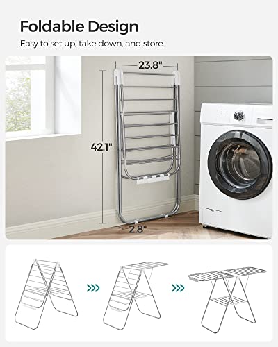 SONGMICS rack with laundry attached