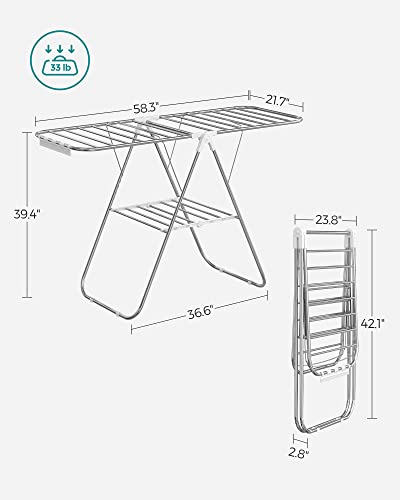 Folded SONGMICS rack in storage position