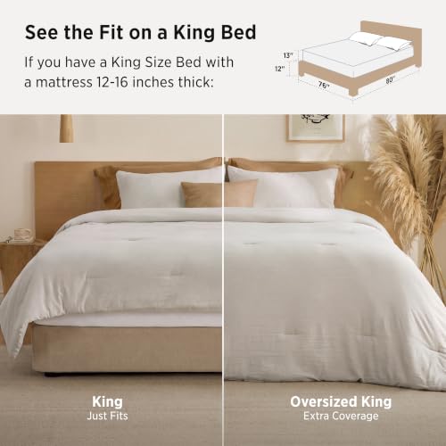 Folded Bedsure bedding set showing texture