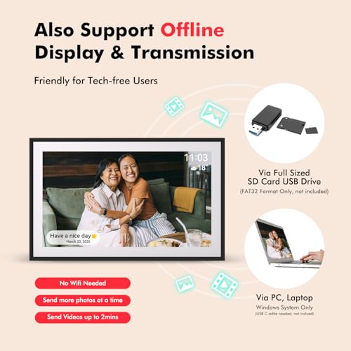 Digital frame on a desk in portrait orientation