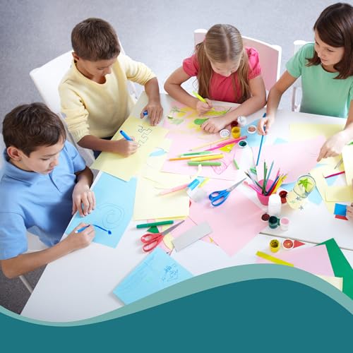 Close up of vibrant colored construction paper