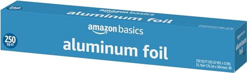 Close up of Basics aluminum foil roll