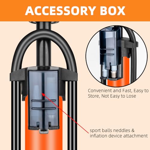 Durable metal barrel of TOOLITIN bike pump
