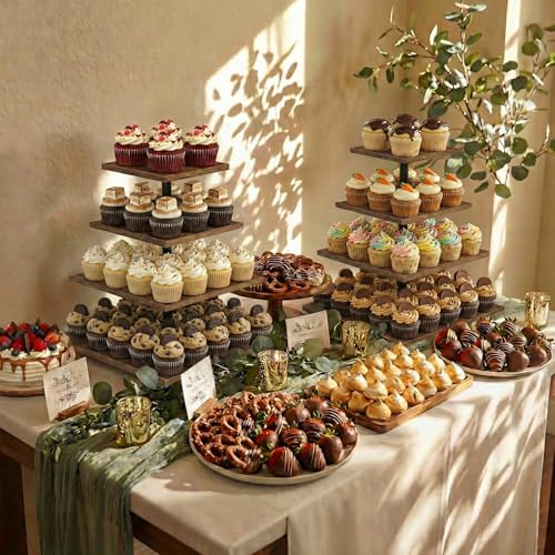 Full view of the WooOrganix tiered dessert display