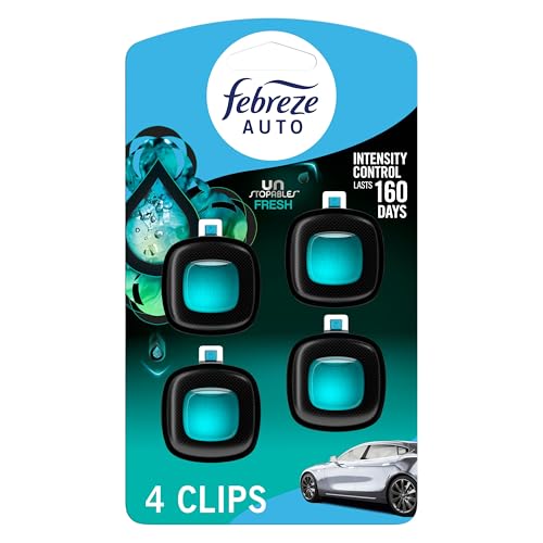 Febreze Car Air Freshener Unstopables Fresh 4 count package