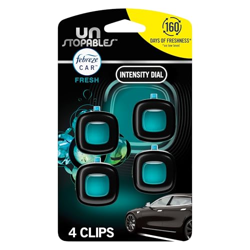 Febreze Car Air Freshener packaging details and scent info
