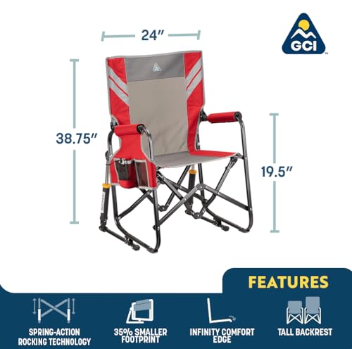 GCI Outdoor Stowaway Rocker Hunter Topo folded