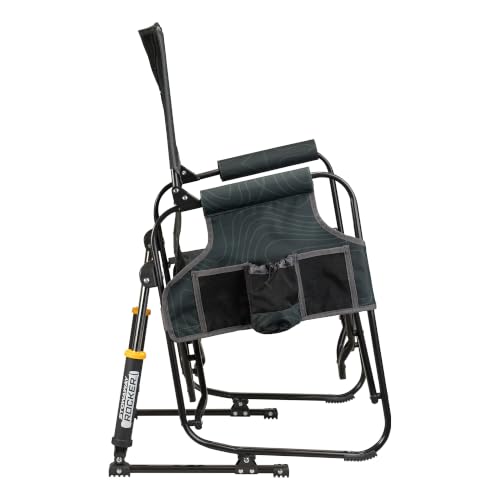 GCI Outdoor Stowaway Rocker Hunter Topo seat view