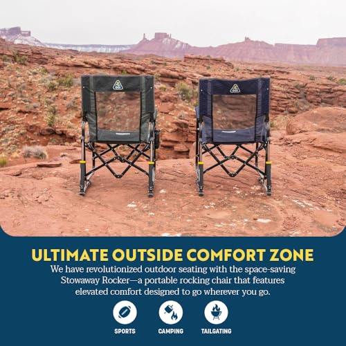 GCI Outdoor Stowaway Rocker Hunter Topo back view