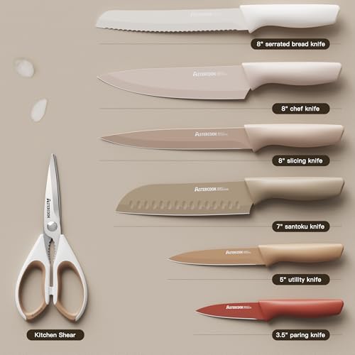 Close up of non-stick knife blade coating