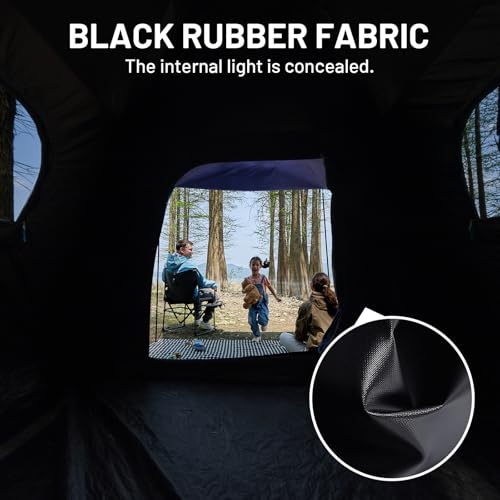Detailed view of water-resistant tent seams