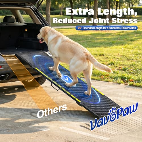 Folded VavoPaw pet ramp for compact storage