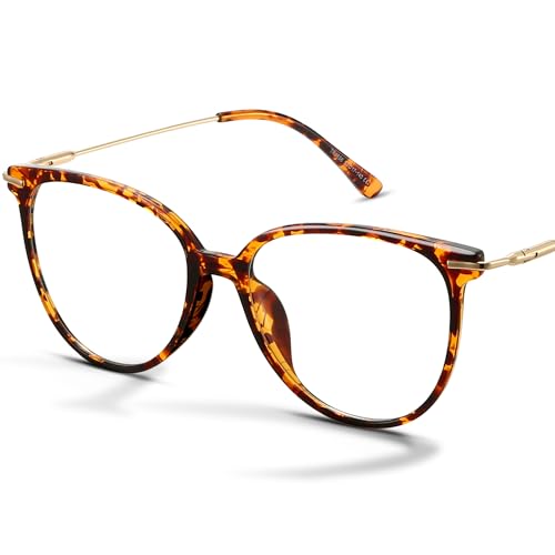 Gaoye Round Blue Light Blocking Glasses tea leopard